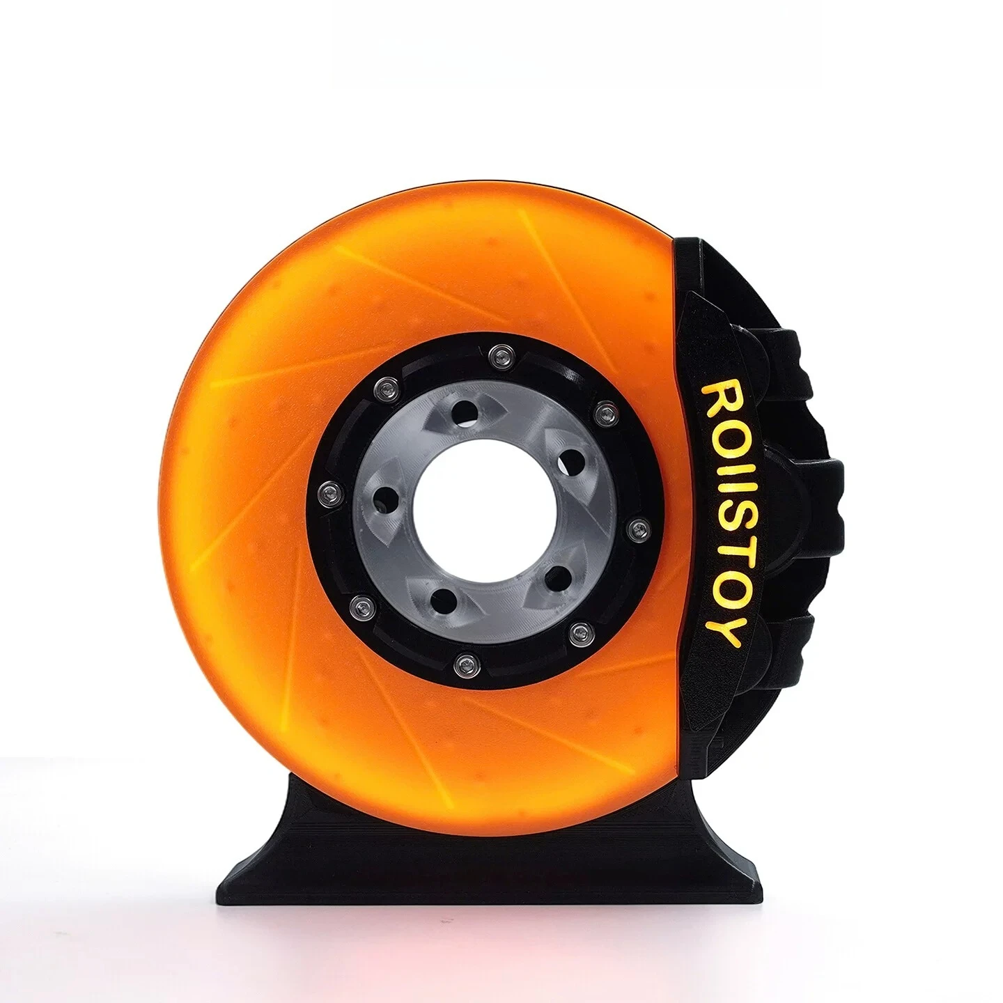 

Brake Disc Model Rotatable Ceramic Brake System Realistic Desk Atmosphere Lamp Automotive Collectible Gift for Men Hobby Toy