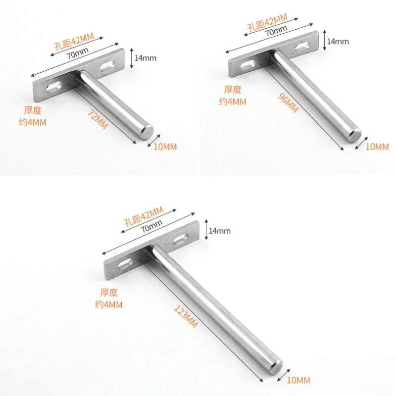 Soporte plegable para estante de pared, accesorio oculto, flotante, para trabajo pesado, 3, 4 y 5 pulgadas, 10 piezas