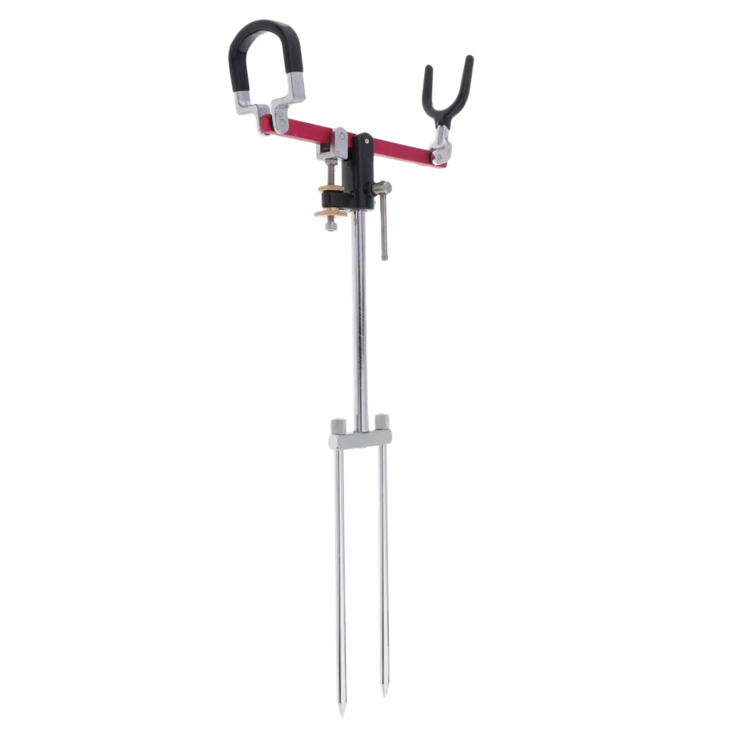 Grounded Rod Stand Bracket Adjustable Metal Fishing Pole Holder Rest Multifunction Support Rack for Seashore Rock Fishing