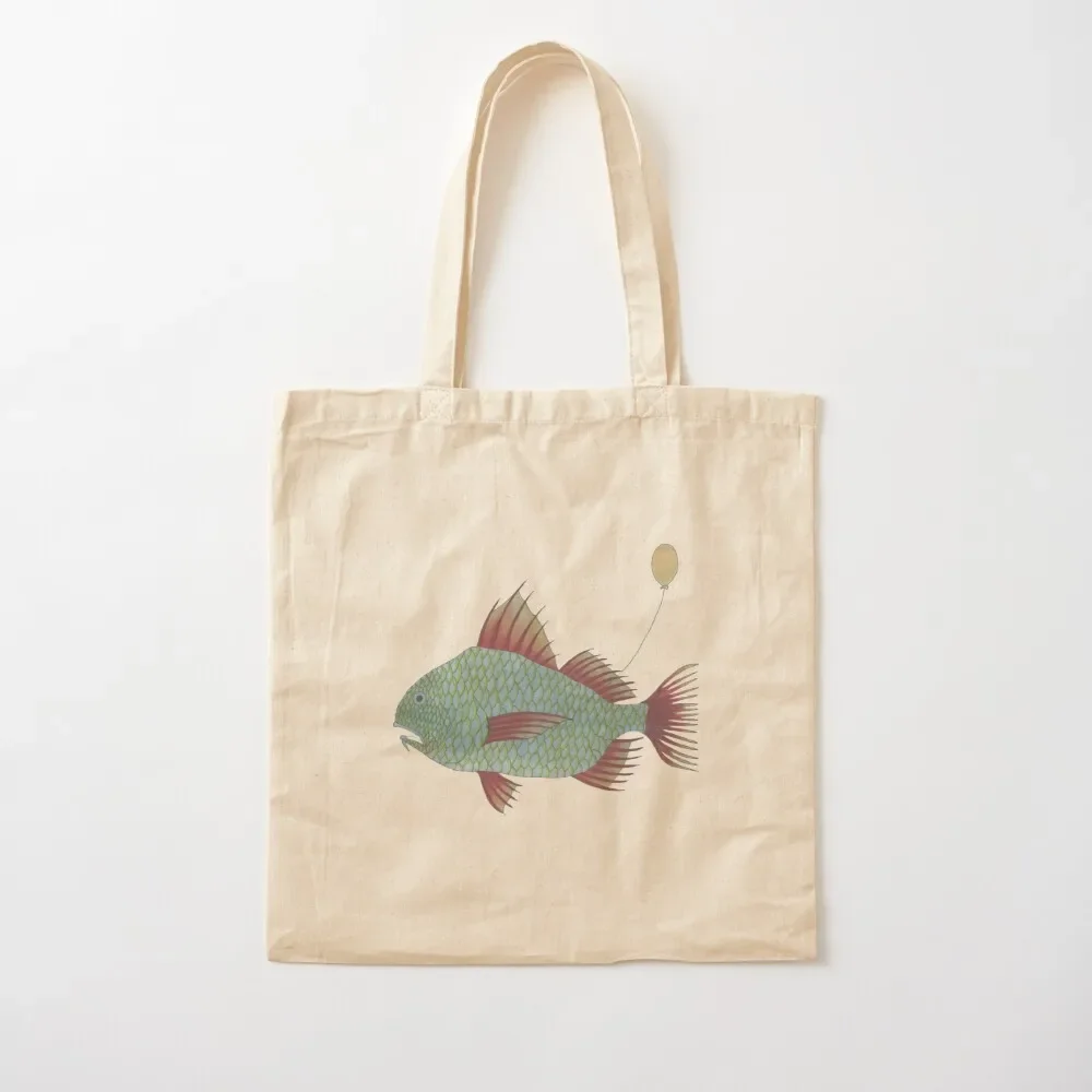 

Orange-Finned Fish with Yellow Balloon Tote Bag eco bag folding shopper bags for women women men's