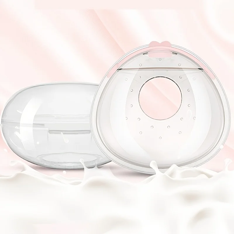 New 2pcs Soft Silicone Breast Shield Protector with Case,Breast Milk Collector Saver,Breast Shell,Reusable Nursing Pad Cup