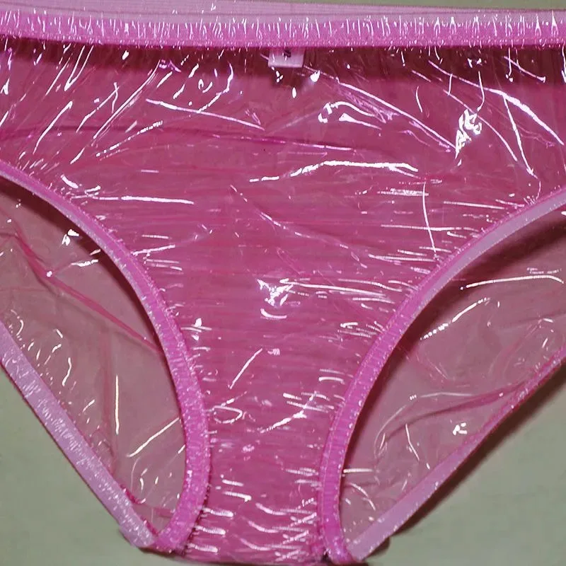 Imagem -03 - Cuecas de Pvc Transparente Sexy para Homens e Mulheres Abdl Silencioso Suave Suave Cuecas Perspectivas à Prova de Vazamento Casal Calcinha Erótica