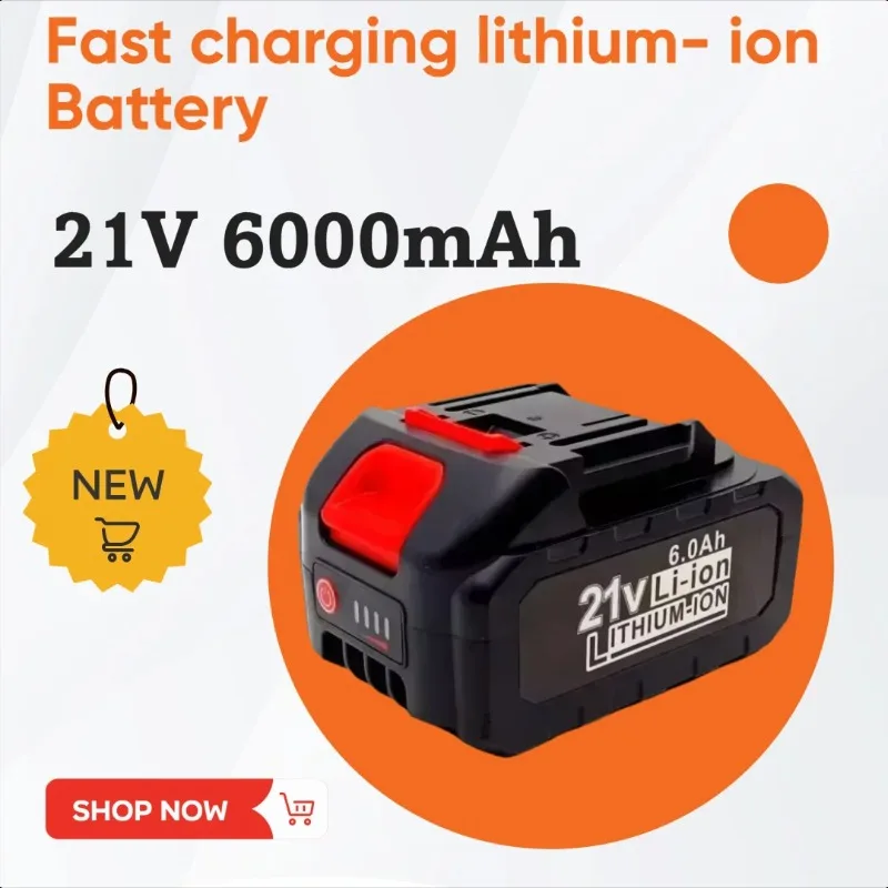 

21V 6000mah Fast Charging Lithium-ion Battery for Electric Tools Suitable for BL1850 BL1840 BL1440 (196391-6)