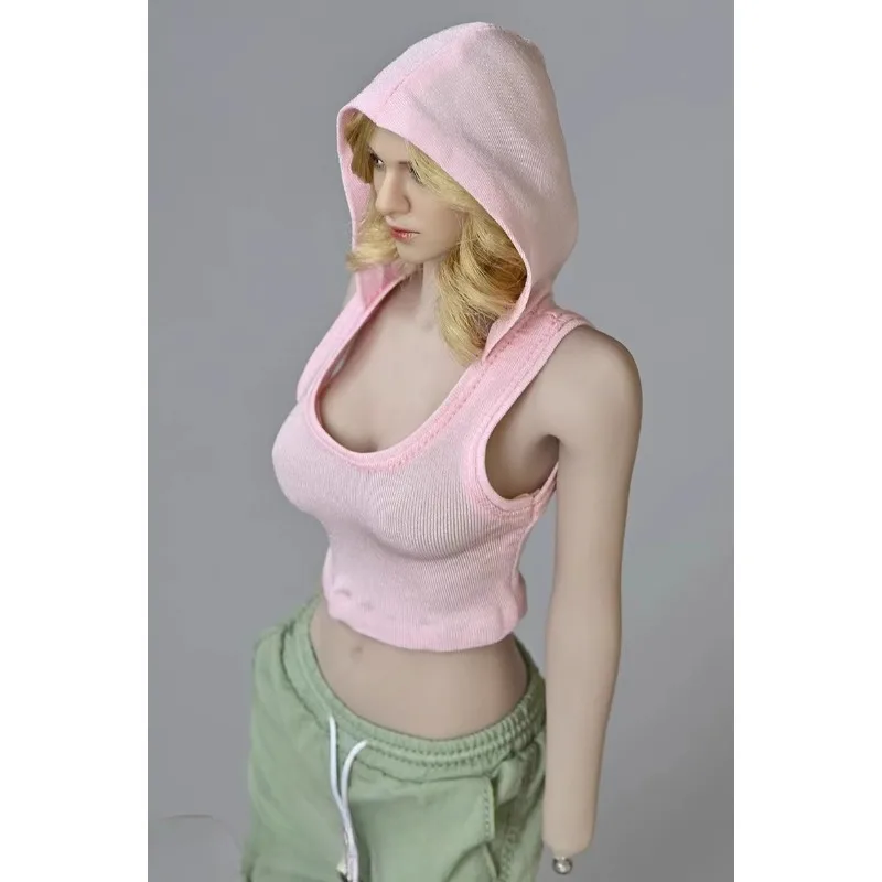 

1/6 Scale Trendy Soldier Accessory Hooded Sleeveless Vest with Hat Clothes Model for 12-inch Action Figures Doll Body