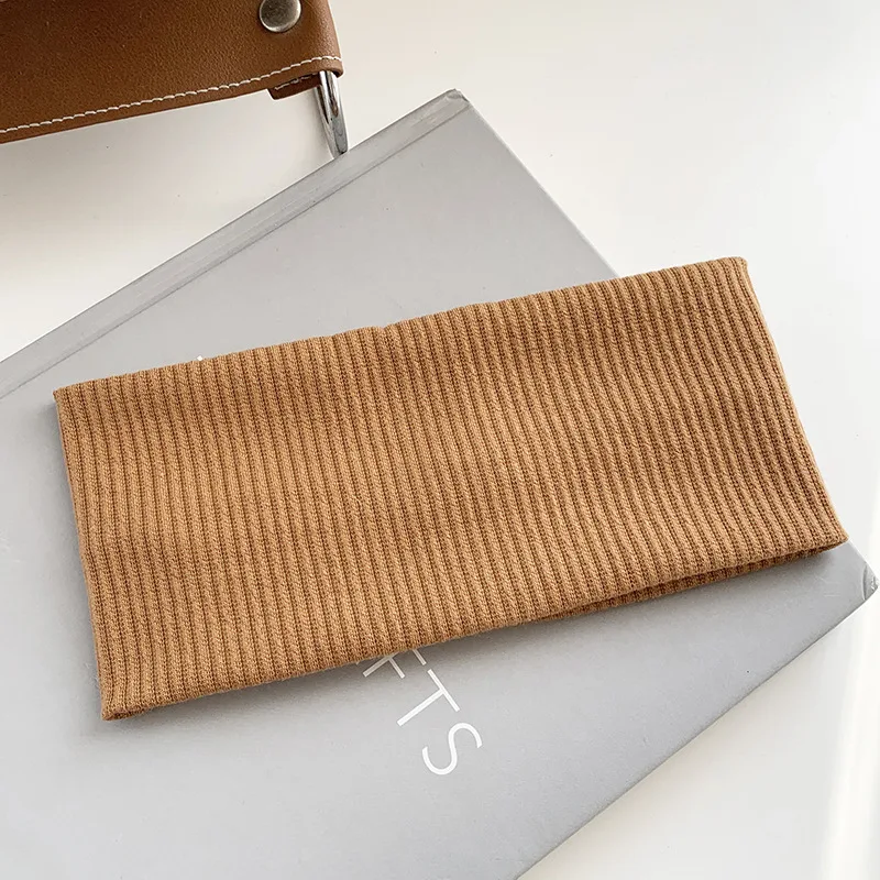 Herbst und Winter Breite Kante Elastische Frauen Haarband Make-Up Gesicht Waschen Stirnband Sport Gestrickte Kopfbedeckung Stirnband – Detail 13
