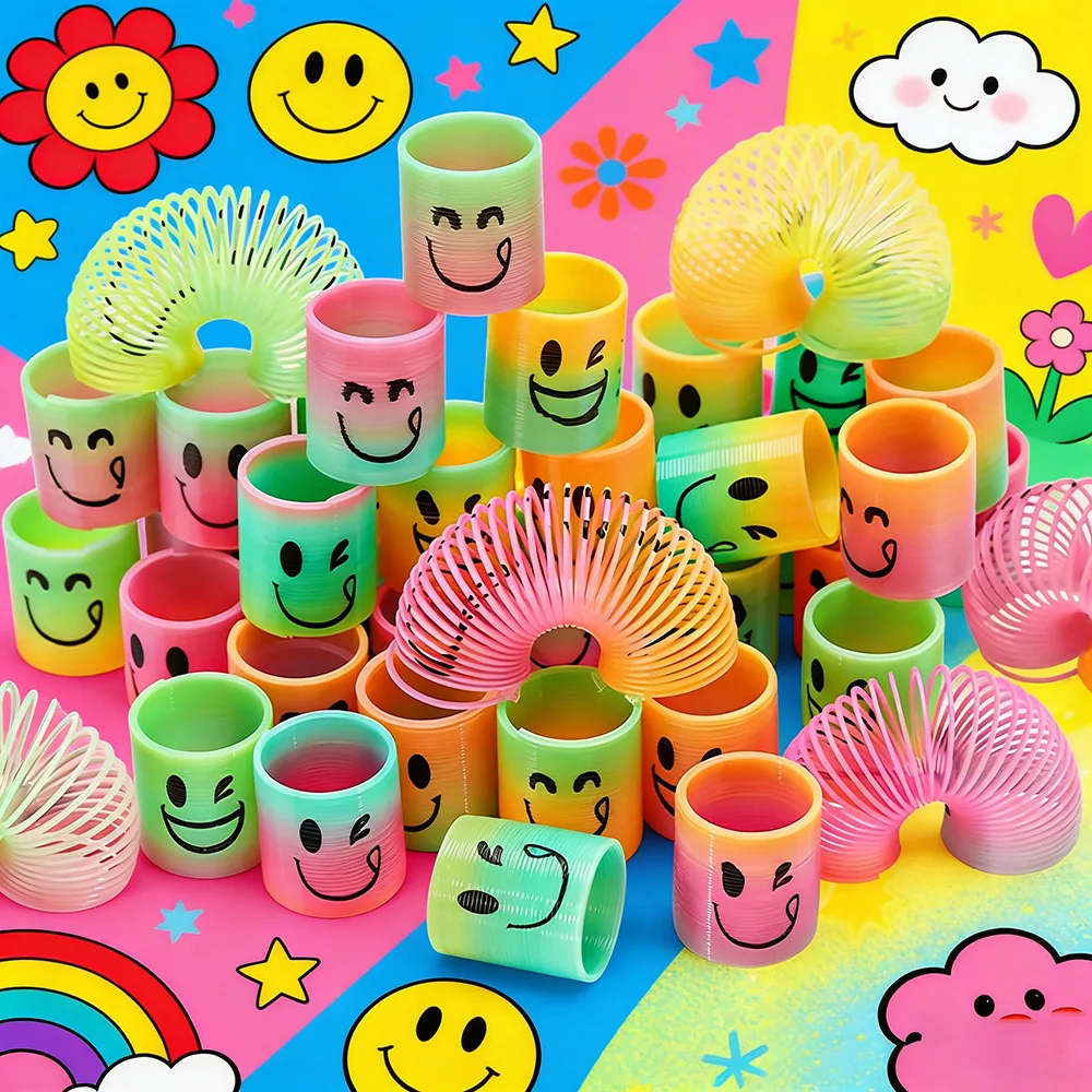 24/12 Piezas de Resortes Mágicos Arcoíris, Círculos Flexibles y Divertidos, Recuerdos para Fiestas de Cumpleaños Infantiles, Rellenos para Piñatas, Regalos para Invitados, Pequeños Obsequios