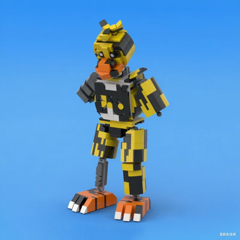 485pcs-moc-game-series-ignited-chica-model-collectible-display-diy-creative-bricks-home-decor-gift-decoration-collection-blocks