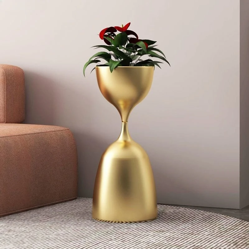 Soporte de flores minimalista nórdico, maceta de interior, soporte de planta de piso, sala de estar, balcón, plantas verdes