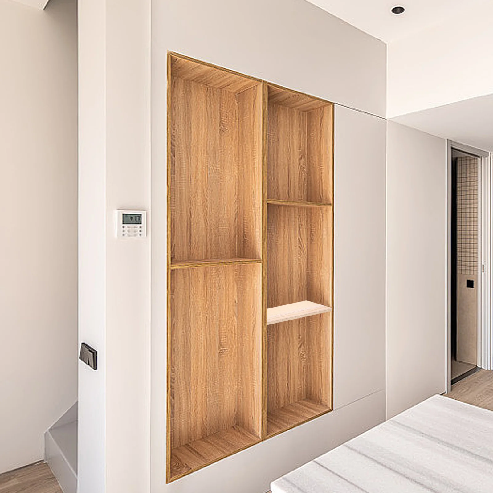 

Hardwood Lumber Rectangular Solid Wood Board Furniture Crafting DIY Project Unfinished Wood Plank for Wardrobe Shelving