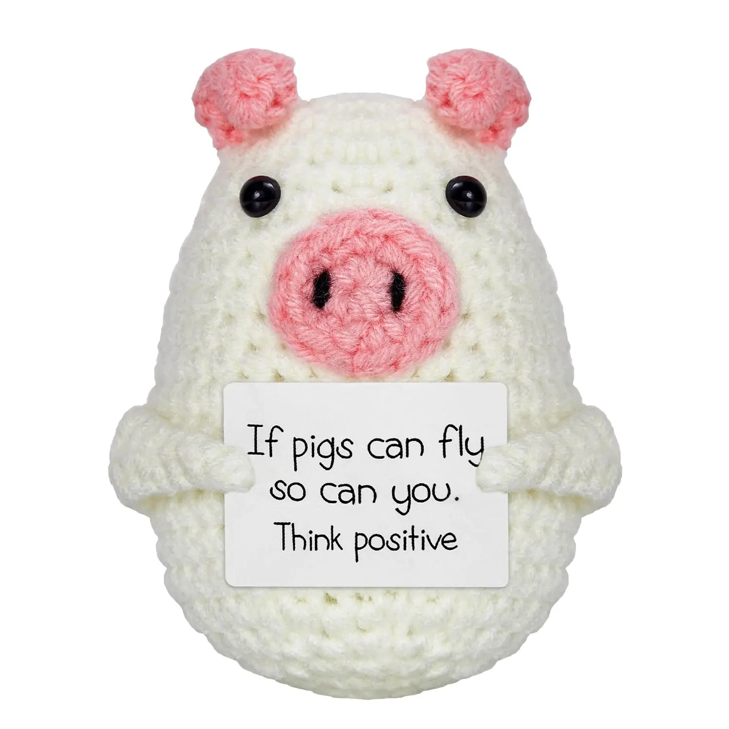 Creative Handmade Knitted Mini Cute Funny Positive Pig Home Decoration Crochet Pig Knitted Dolls Christmas Gift Room Decor