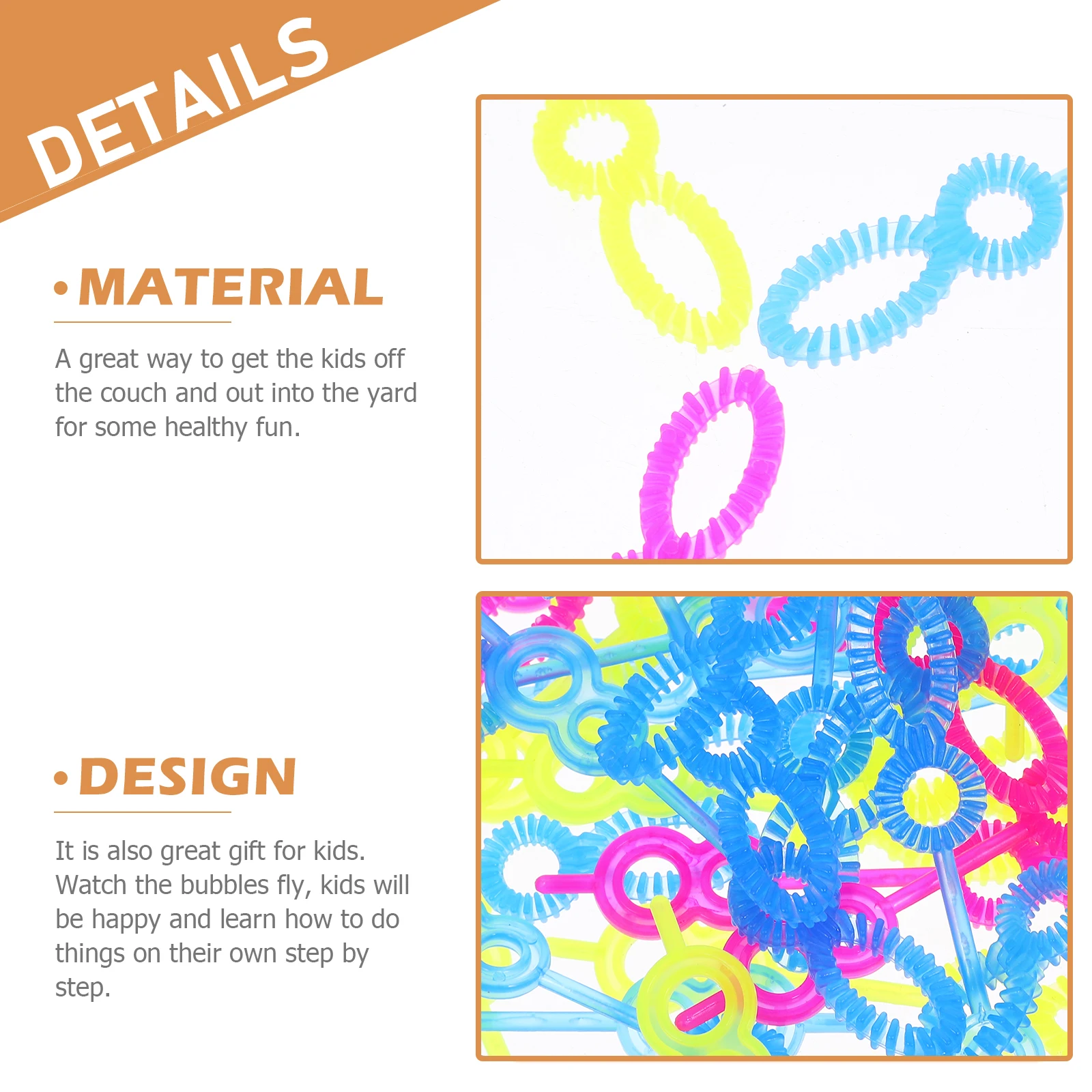 

100Pcs Creative Bubble Blower Stick Funny Bubble Making Wands Interesting Bubble Maker Toys for Children Kids Teens (Random Colo
