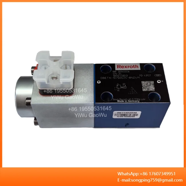 Фото Новый оригинальный пропорциональный клапан сброса давления Rexroth DBETX-1X/50G24-8NZ4M 0811402036, оригинальный Rexroth 0811402036
