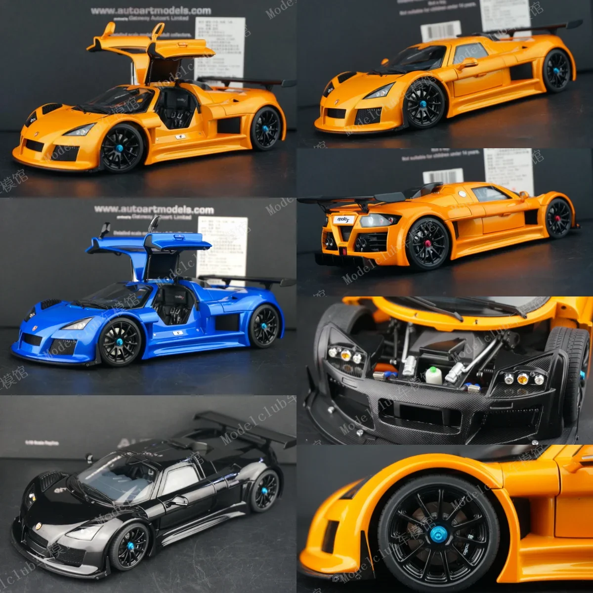 

Autoart 1:18 Gumpert Apollo S Simulation Limited Edition All Open Alloy Metal Static Car Model Toy Gift