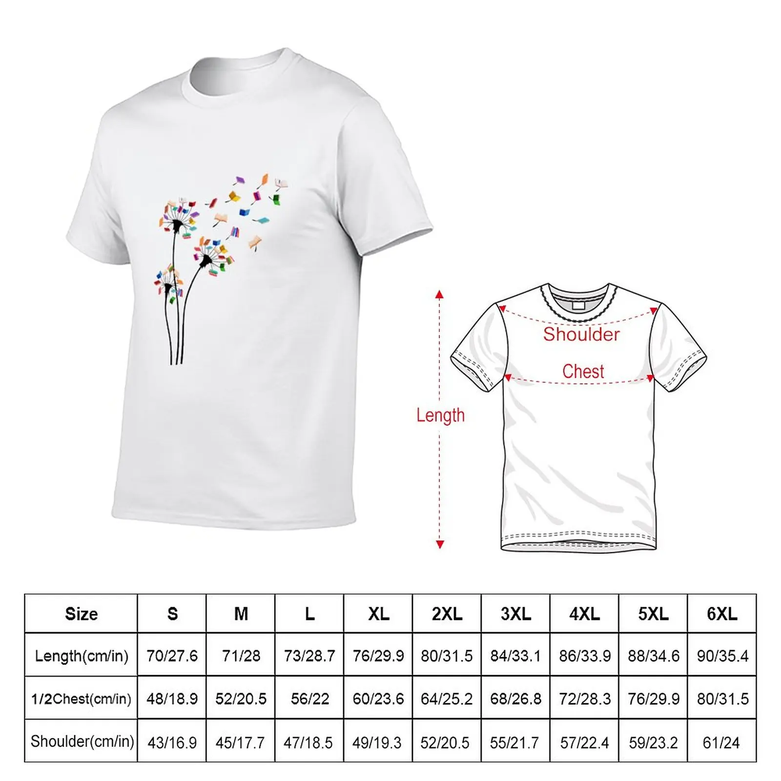 New Cute Dandelion Books Flower Fly Reading Fan Club T-Shirt new edition t shirt summer tops men clothing