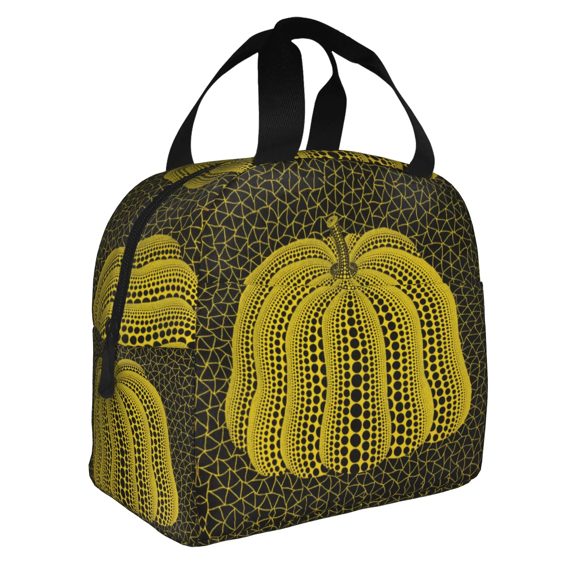 Yayoi Kusama Pumkin Insulated Lunch Bag for Women Leakproof Abstract Painting Thermal Cooler Lunch Tote Beach Camping Travel