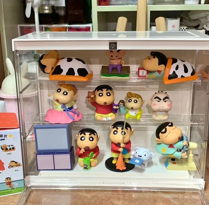 Crayon Shin-Chan Anime Action Figures Toy Box, Trend Play, Ornement, Décoration, Cadeau d'anniversaire, Authentique, 03 Series