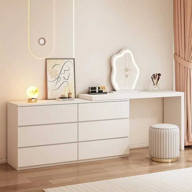 Dresser bedroom modern simple chest cabinet integrated small apartment light luxury bedside cabinet dressing cabinet retractable