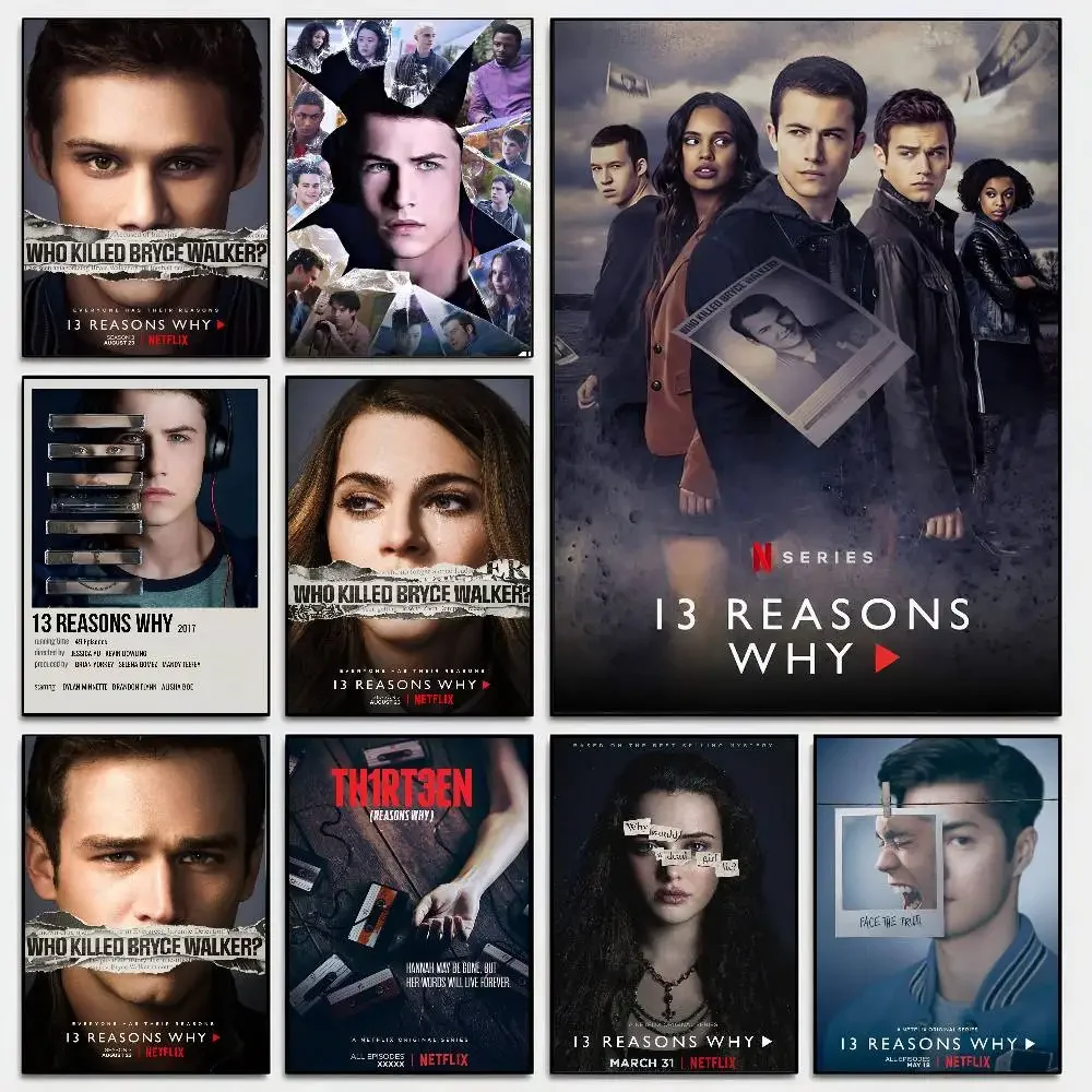 13 Reasons Why Poster Self-adhesive Art Room Entrance Restaurant Wall Decor Art Painting