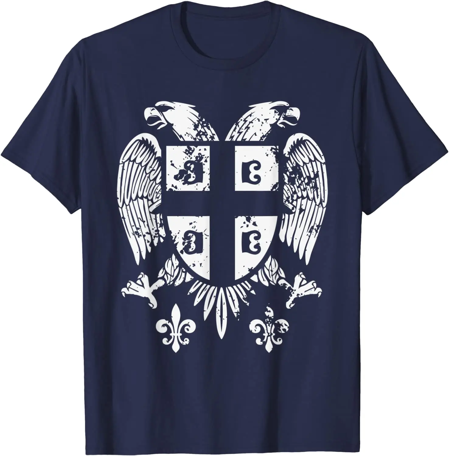 Serbian Double Headed Eagle Serbia Coat of Arms Fan Men T-Shirt Short Sleeve Casual 100% Cotton O-Neck Summer Shirts