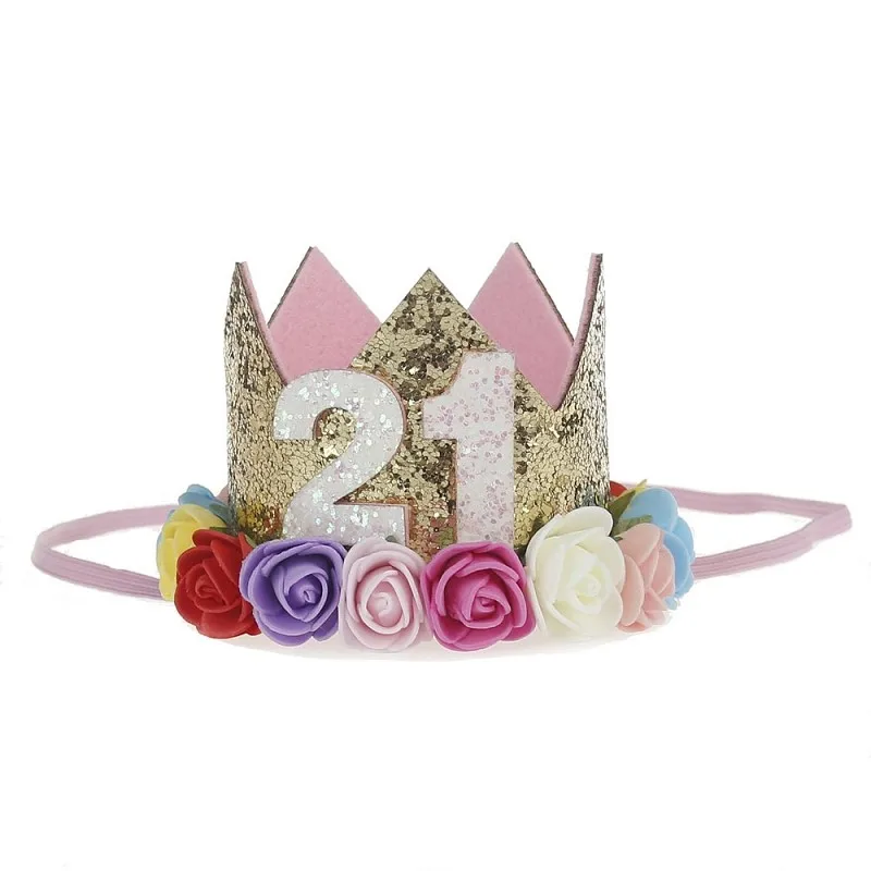 Decorazioni per feste di compleanno bambini Baby 1 2 palloncini di compleanno di 3 anni Baby Shower Boy Girl 1st Birthday Party Crown Hat