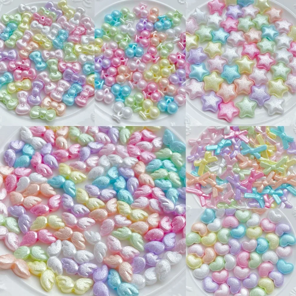 20g Kawaii Mini resin star Ball with Hole Miniature Flat Back Cabochons For Hairpin Scrapbook DIY Home Decor Craft Accessories
