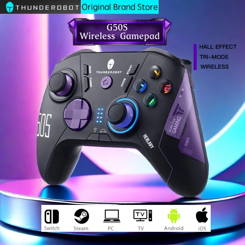 Original THUNDEROBOT G50S Wireless Gaming Controller Hall Effect Joystick Triggers Gamepad 1000Hz Polling Rate For Switch PC