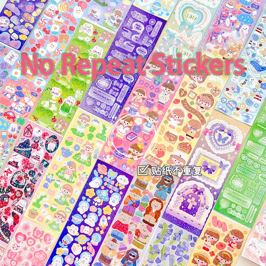 160-Pcs Goo Card Set DIY Sticker Hang Tag Toys Girls Kids Toys Acrylic Keychain Pendant Decor Sticker Art Supplies