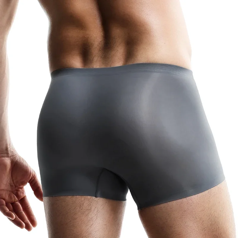 Men's underwear Men's boxers Ice silk seamless boxer shorts head trend personality breathable shorts thin summer