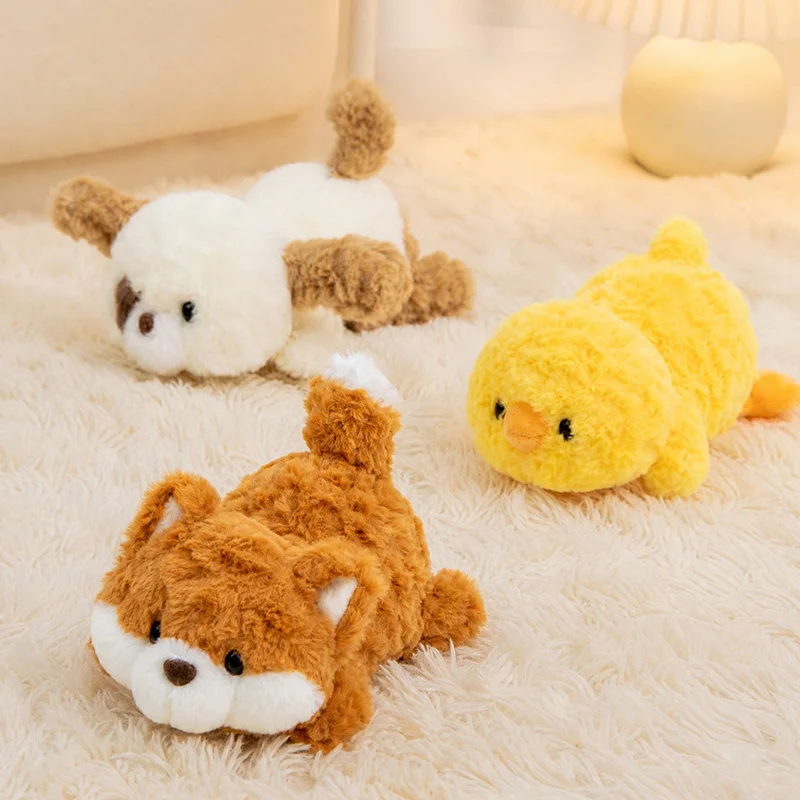 17cm Cute Animal Butt Plush Toys Soft Rabbit Bear Chick Shiba Stuffed Mini Doll For Birthday Gift Home Decor