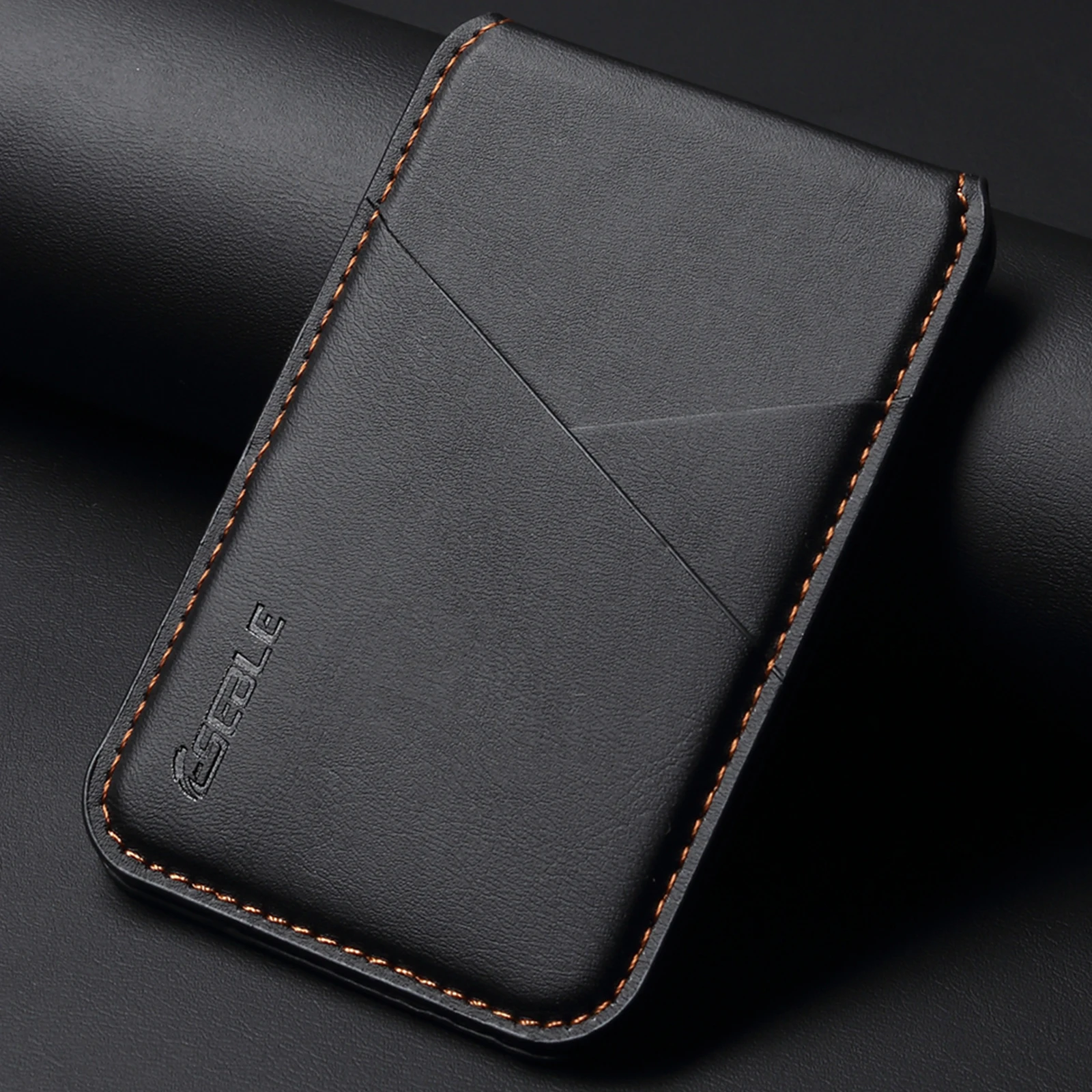 Stockage de cartes fente pour carte de luxe support magnétique en simili cuir portefeuille pour téléphone portable RFID