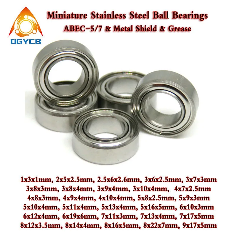 

1pcs SMR95ZZ Bearing 5x9x3 mm Stainless Steel Anti-Rust Ball Bearing 5*9*3 mm MR95 SMR95 Z ZZ L950ZZ Fishing Vessel Bearing