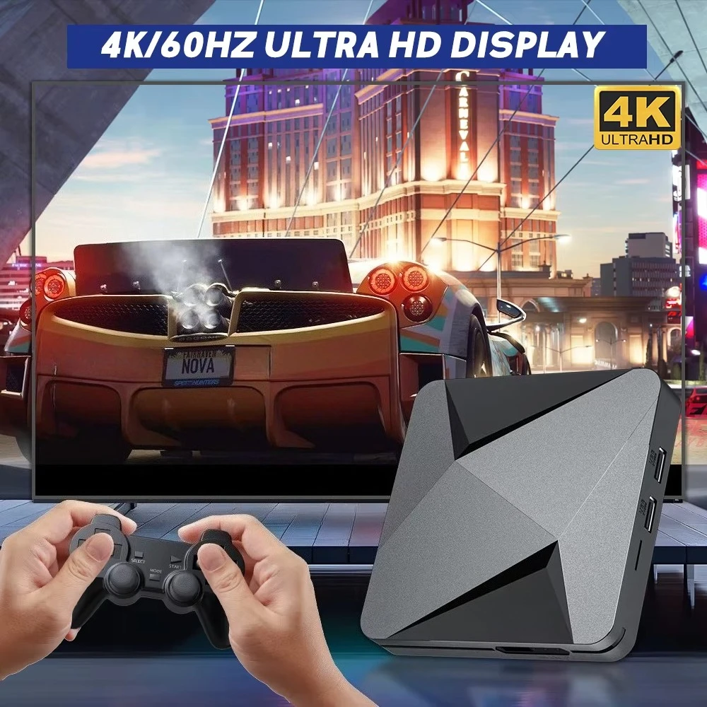 for KINHANK Super Console X2 Pro Game Box Retro Video Game Console 60000 Games for ARCADE/MAME/DC/SS with Gamepad Kid Gift