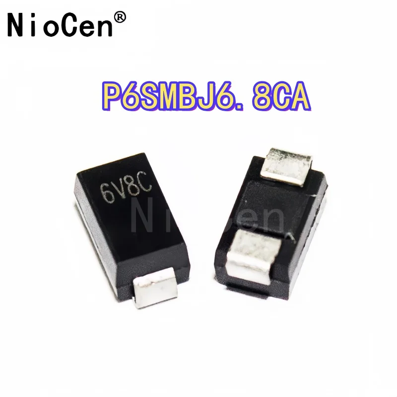 

(100PCS) P6SMBJ6.8CA patch 6.8V bidirectional TVS diode SMBJ6.8CA (P6KE6.8CA)