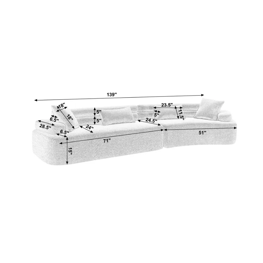 Modern Minimalist Sofa Bed Upholstered Indoor Furniture,Soft Foam-Filled Sleeper for Living Room,Bedroom image 6