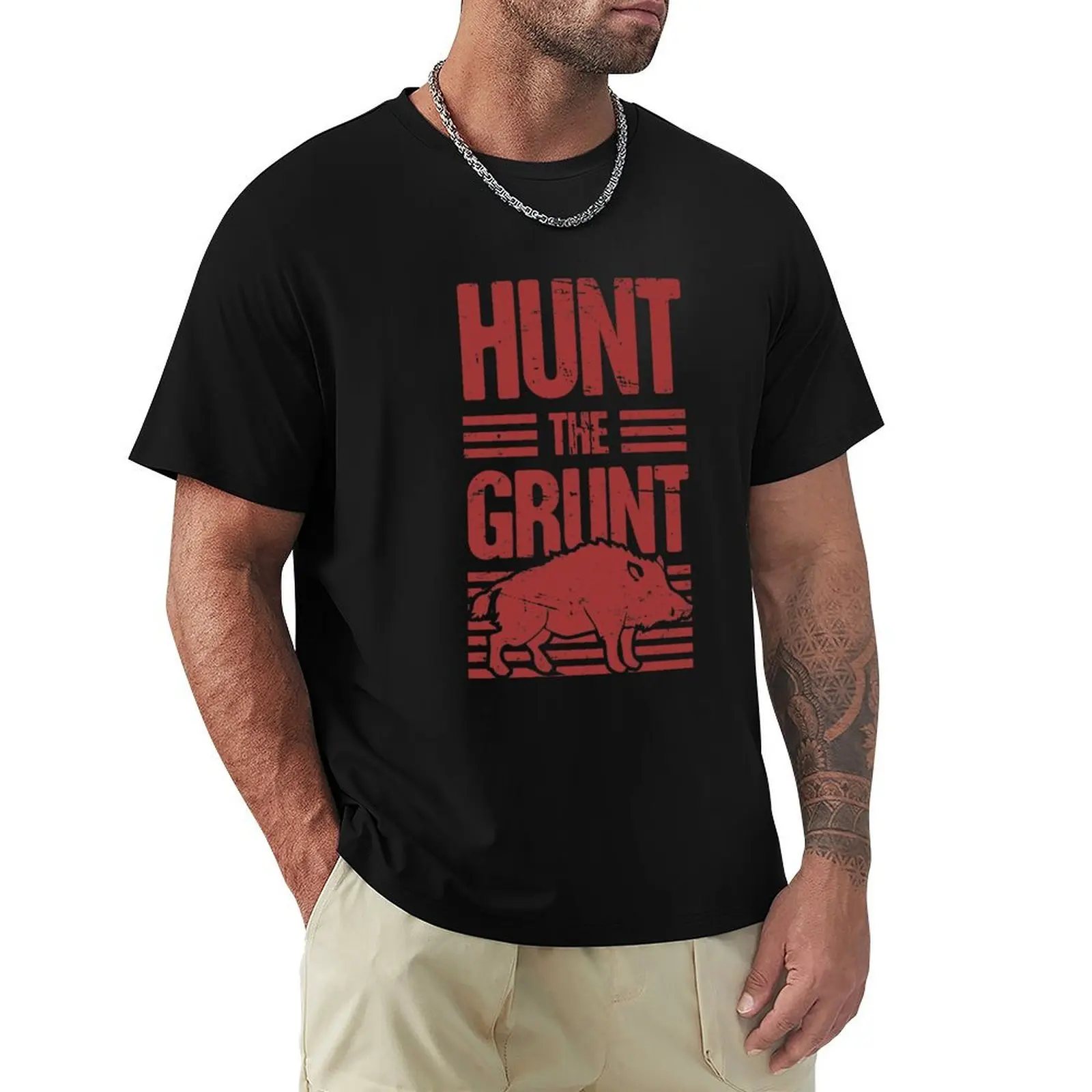 Boar Hog Hunt / Wild Pig Hunting - Grunt T-Shirt Anti-Pilling Casual T-Shirt