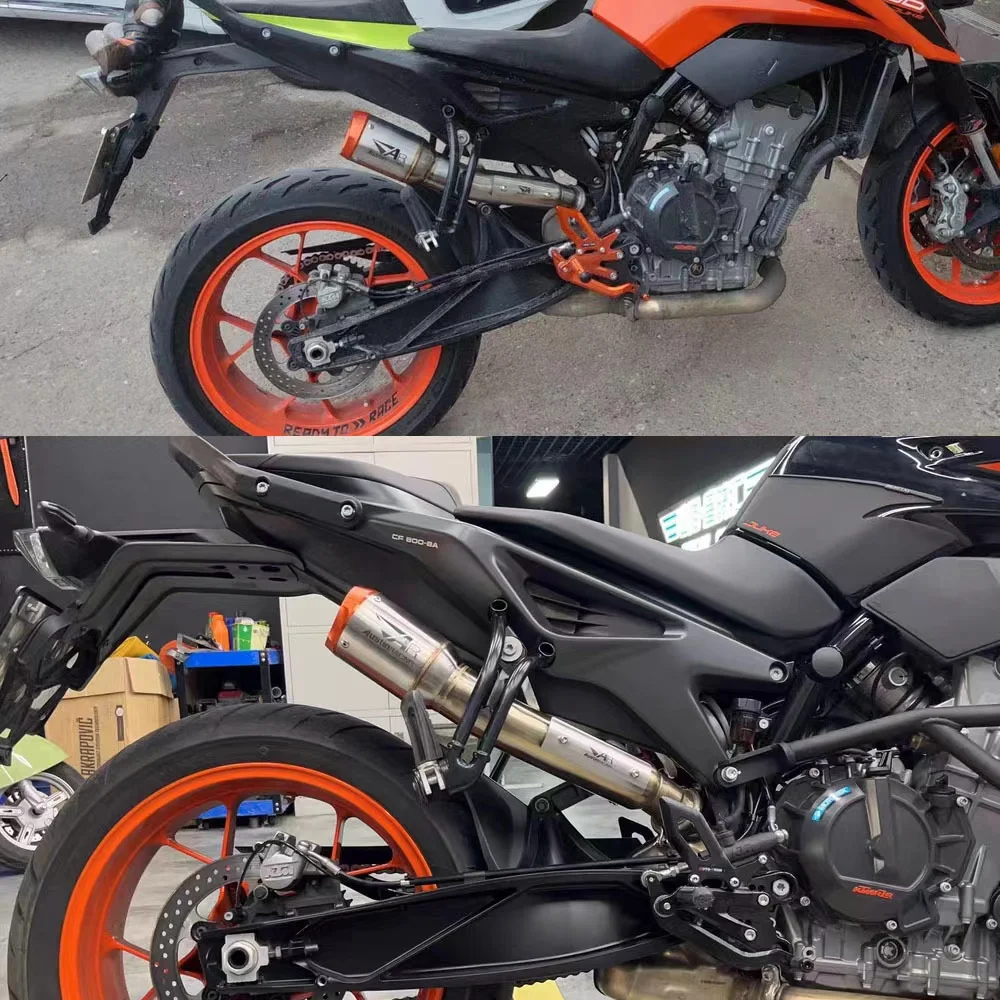 Zintegrowana rura wydechowa motocykla Rafesno AR do KTM - DUKE 790 DUKE 890 zmodyfikowana lokomotywa zintegrowana pomarańczowa zaślepka ogona