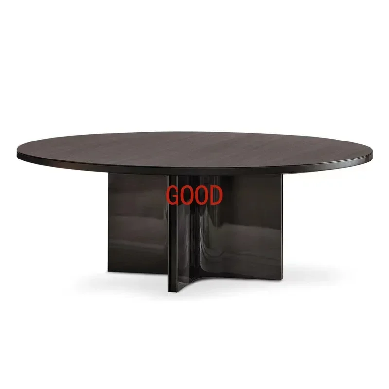 Marble Dining-Table Living Room Home Large and Small Apartment Type Multi-Person round Table