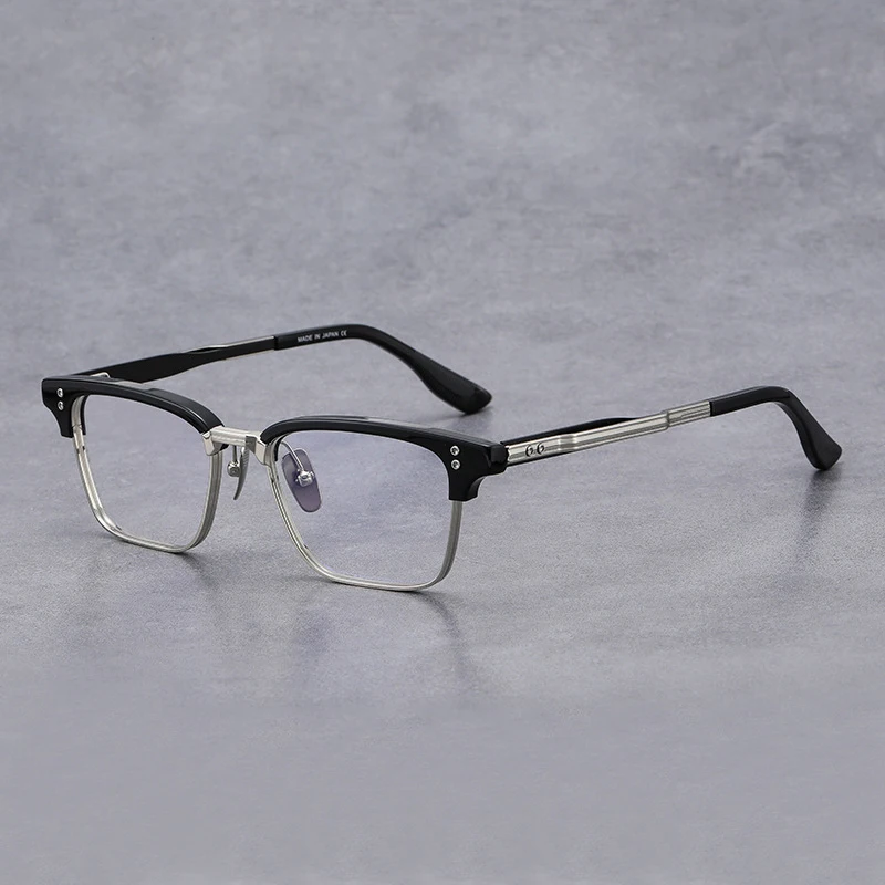 American Luxury Brand Design Glasses Frame for Men Vintage Titanium Square Eyeglasses Top Quality Handmade Trendy Eyewear - Image 6