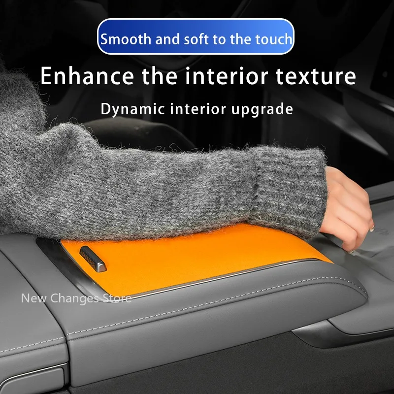 For Zeekr 7X 2024 2025 Suede Center Console Protective Sticker Anti Scratch and Anti Dirt Handrail Box Panel Sticker