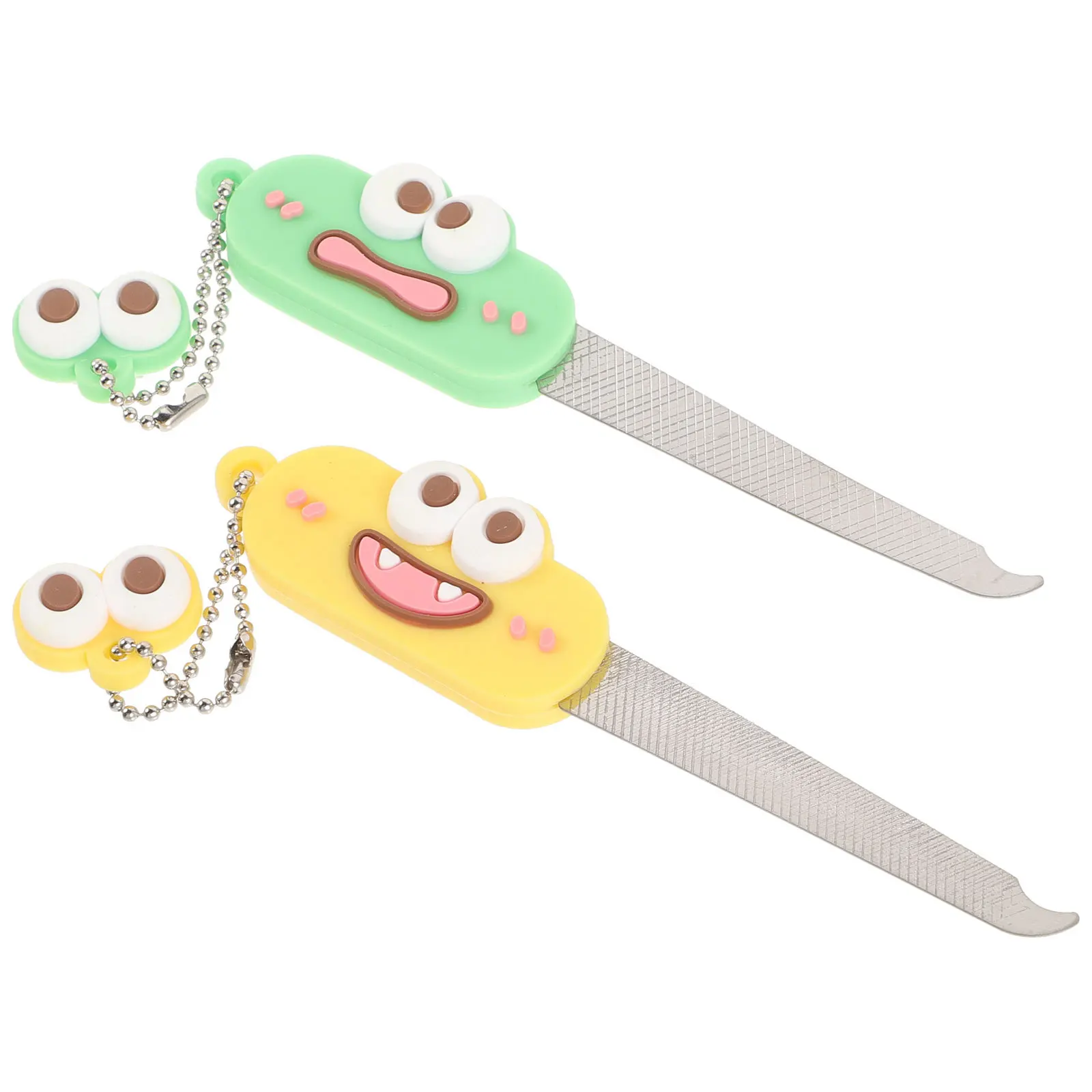 

2Pcs Metal Nail Files Cartoon Style Stainless Steel Manicure Pedicure Tools Nail Filing Smoothing for Natural and Acrylic Nails