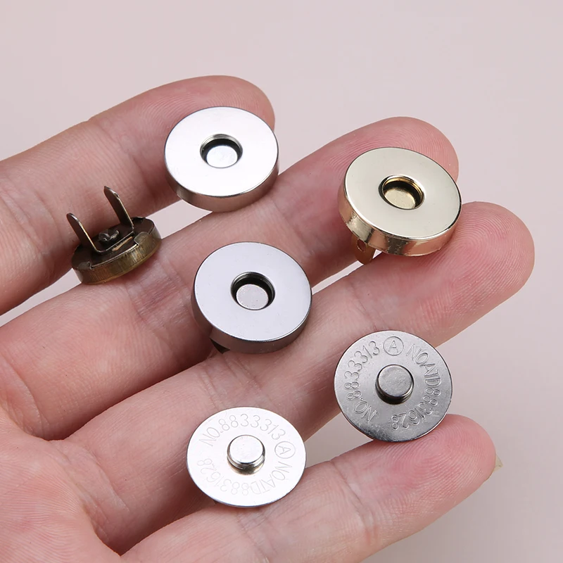 10Pcs/Pack 14-18MM Magnetic Snap Fasteners Clasps Buttons Handbag Purse Wallet Craft Bags Parts Accessories