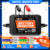ANCEL BM300 PRO 6V 12V 24V Battery Tester Bluetooth 5.3 Battery Monitor with Charging Cranking System Test & Alarm Battery Test