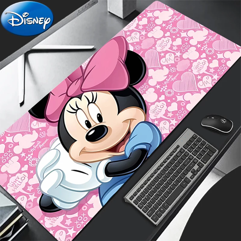 Alfombrilla de ratón para juegos, alfombrilla de ratón con flores rosas para ordenador, alfombrilla de escritorio Kawaii m-minnie, alfombrilla para teclado de Anime, accesorios para jugadores, alfombrilla de mesa