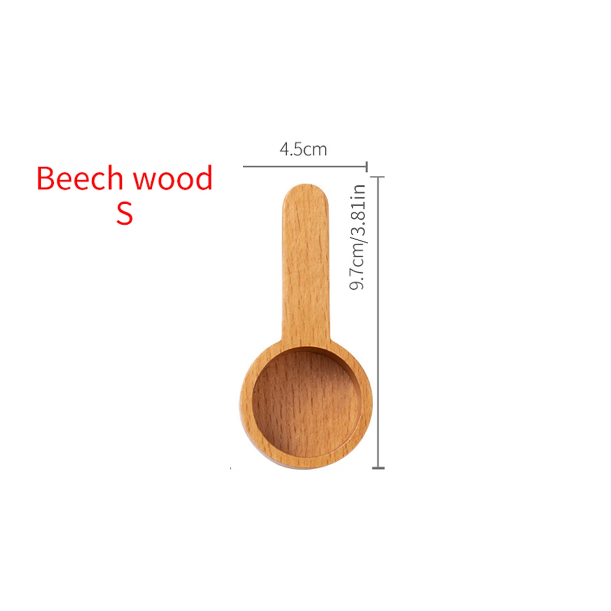 Wooden Measuring Spoon for Coffee and Baking - Beech or Walnut Wood Spoon for Flour Tea Salt Spices Approx 9.7cm