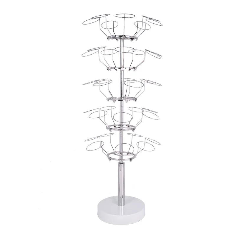 Stainless steel hat rack, universal coat , rotating silk scarf rack, sock display, clothing Nakajima display
