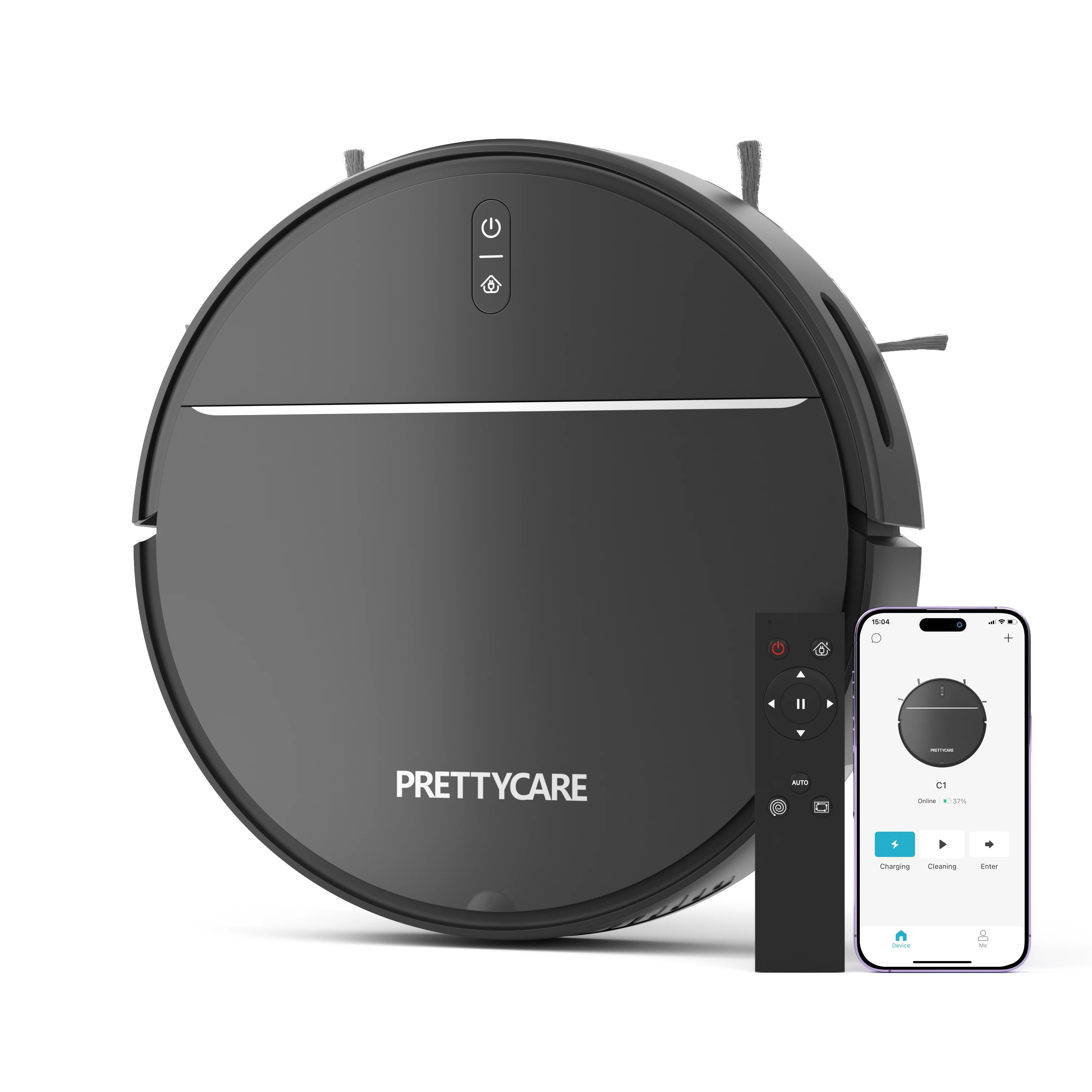 ShenZhen Robot Vacuum Cleaner Wireless 2024 PRETTYCARE C1 2000Pa Suction Wifi APP Control Schedule To Sweeping  