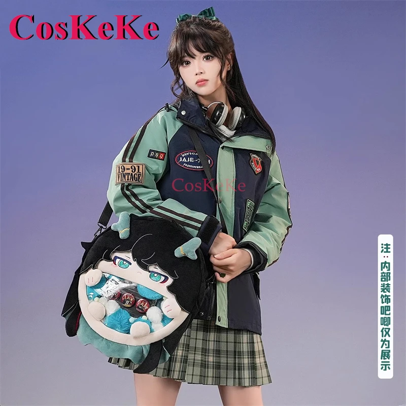 CosKeKe Aventurine/Dan Heng Plush Bag Cosplay Honkai: Star Rail Derivative Product Fashion Crossbody Bag Lovely Backpack Itabag