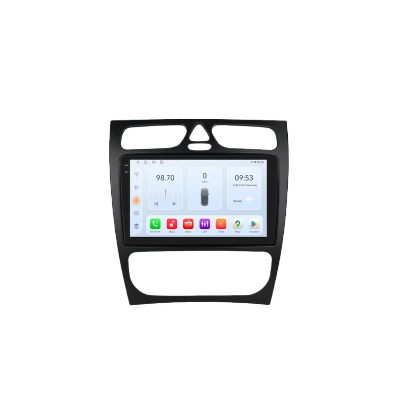 9" Hizpo 2Din CarPlay Android Auto Autoradio für Mercedes Benz C-Klasse CLK W203 W209 S203 A209 W168 GPS RDS DSP Snapdragon 6115