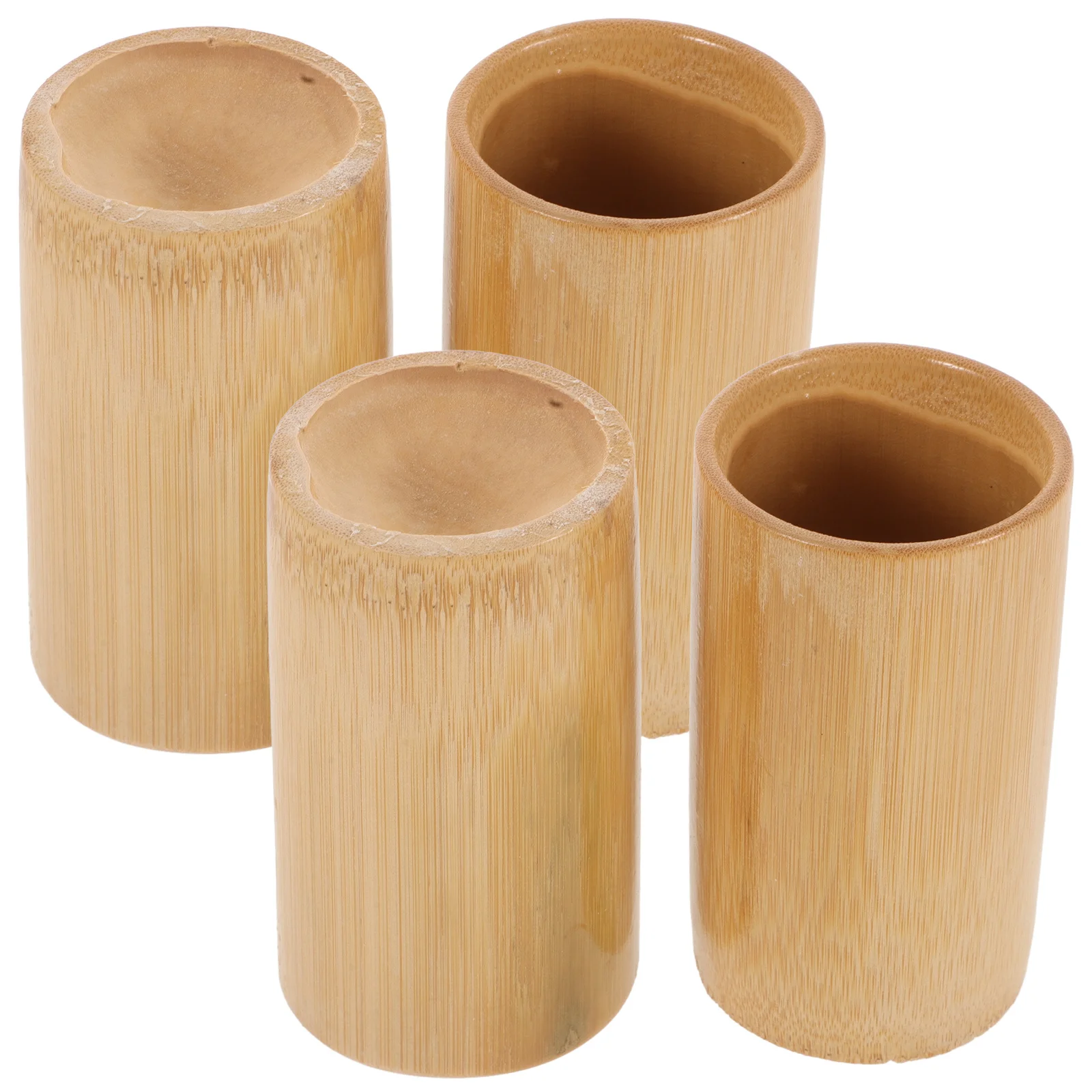 

4pcs Set Portable Chinese Massage Cups Reusable Body Cupping Kit Small Bamboo Cups For Acupressure Therapy Muscle Relief Spa