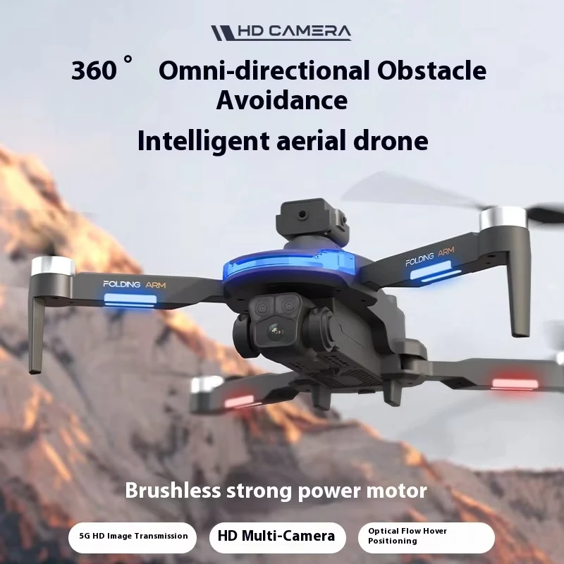 GPS Drone with 4K FPV Camera Obstacle Avoidance Night Flight LED Lights Large Screen Remote Control Toy Aerial Photography